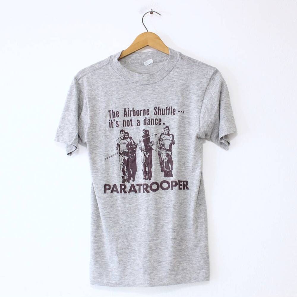 Vintage Airborne Shuffle Paratroopers T Shirt Medium